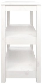Mesa consola 110x40x74 cm pinho maciço branco