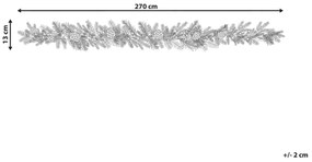 Guirlanda de natal com iluminação 270 cm verde WAPTA Beliani