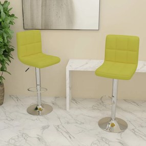 vidaXL Bancos de bar 2 pcs tecido verde