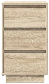 Mesa de cabeceira com luzes LED 38x34x65 cm carvalho sonoma