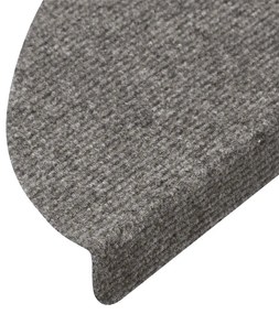 Tapetes de escada adesivos 20 pcs 56x17x3 cm cinzento
