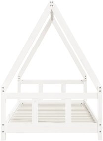 Estrutura de cama infantil 90x200 cm pinho maciço branco