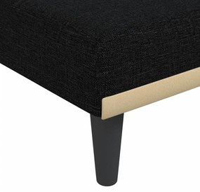 Sofá-cama em forma de L 275x140x70 cm tecido preto