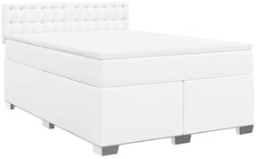 Cama com Molas/Colchão e Luzes Led - 140x190 cm - Couro Artificial Bra