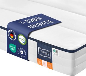 Colchão, 200 x 160 x 12 cm (C x L x A), colchão de casal em espuma viscoelástica com gel  Branco