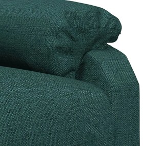 Poltrona de massagens elétrica tecido verde-escuro