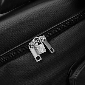 Mala de viagem com rodas e capacidade de 85L, 70 x 36 x 34 cm Preto