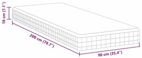 Colchões Branco, Cinza 90 x 200 cm Tecido Tricotado