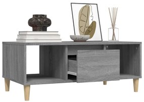 Mesa de centro 90x50x36,5 cm derivados madeira cinzento sonoma