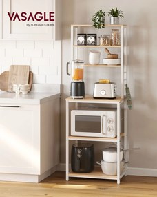 Armário cozinha design industrial 40 x 60 x 167 cm carvalho e branco