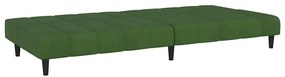 Sofá-cama de 2 lugares veludo verde-escuro