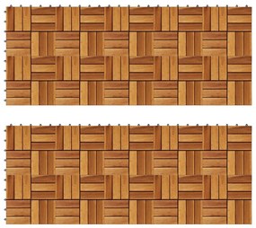 271792 vidaXL Ladrilho-pavimento madeira, 30 x 30 cm acácia, conjunto de 20