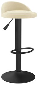 Bancos de bar 2 pcs veludo creme