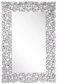 Espelho de parede 60 x 90 cm prateado MERNEL Beliani