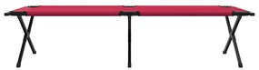 Conjunto de Camas Dobráveis 2 pçs com Bolsa Vermelho 600D Tecido Oxfor