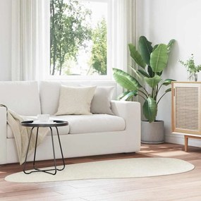 vidaXL Tapetes Creme 100 x 200 cm Poliéster