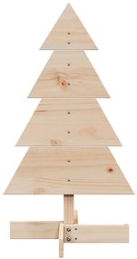 Árvore de Natal decorativa 80 cm madeira de pinho maciça