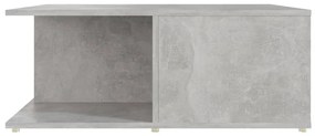 Mesa de centro 80x80x31 cm contraplacado cinzento cimento