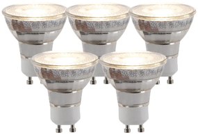 Conjunto de 5 lâmpadas LED reguláveis em 3 etapas GU10 5W 260lm 2700K