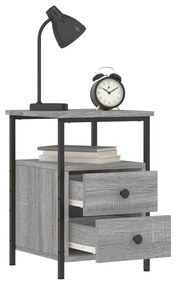 Mesa cabeceira 34x35,5x50 cm derivados madeira cinzento sonoma