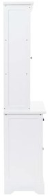 Aparador c/ 4 portas em MDF + madeira de pinho 80x40x180 cm