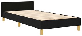 Estrutura de Cama Preta 90x190 cm Tecido