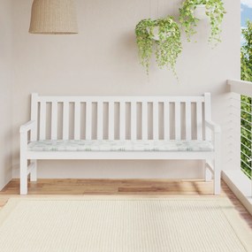 Almofada de Banco de Jardim com Padrão de Folhas - 180x50x4 cm, Feita