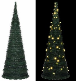 Árvore Natal pop-up artificial pré-iluminada 180 cm verde