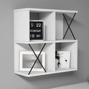 Prateleira de Parede Extra – Branco e Preto – 60x60x24 cm