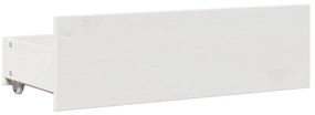 Cama sem colchão com gavetas 180x200 cm pinho maciça branco