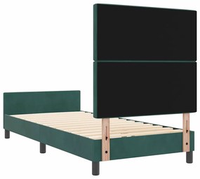 Cama vidaXL Verde Escuro 90x200 cm Veludo