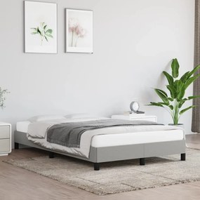 Estrutura de cama 120x200 cm tecido cinza-claro