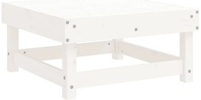 7 pcs conjunto lounge de jardim pinho maciço branco