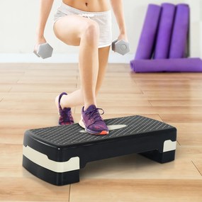 ® Plataforma Step para Desporto com Altura Regulável a 2 níveis de carga 150 KG