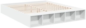 Estrutura de cama 200x200 cm derivados de madeira branco
