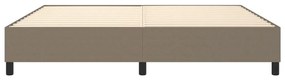 Cama sem colchão 200x200 cm tecido cinzento-acastanhado