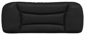 Almofadão de cabeceira 100 cm couro artificial preto