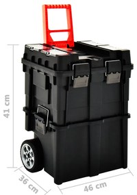 Carrinho de ferramentas com pega 46x36x41 cm