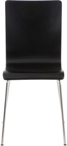 Conjunto de 4 cadeiras de cozinha e sala de jantar Pepe 43 x 87 x 47 cm Preto