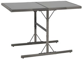 Conjunto jantar p/ exterior com almofadões 7 pcs vime cinzento