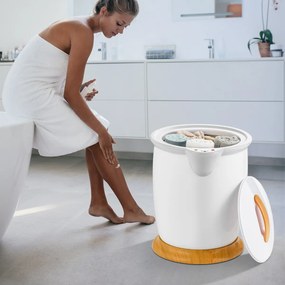Aquecedor de toalhas 35,5 x 33 x 47 cm em forma de cubo Capacidade 20 L com suporte para fragrâncias Aquecedor portátil para spa com desligamento auto