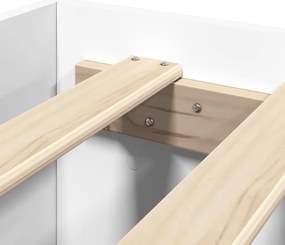 Estrutura de cama 200x200 cm derivados de madeira branco