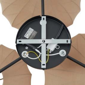 Plafon de teto Japandi castanho 3 luzes - Multi Bida Japandi