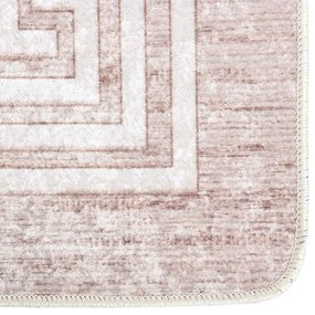 Tapete lavável antiderrapante 80x300 cm bege