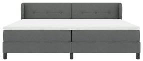 Cama Box com Colchão vidaXL Cinza Escuro 200x200 cm Tecido