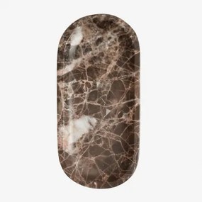Bandeja Decorativa Em Pedra Natural Ceranova ↔︎ 25 Cm & Mármore Castanho Emperador - Sklum