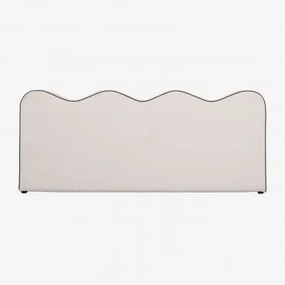 Cabeceira Elenor 220cm Chenille Tecido Chenille Branco Quebrado & 180 Cm - Sklum