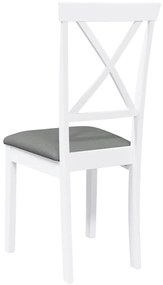 Cadeiras de jantar com almofadões 2 pcs madeira maciça branco
