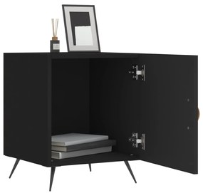 Mesa de cabeceira 40x40x50 cm derivados de madeira preto