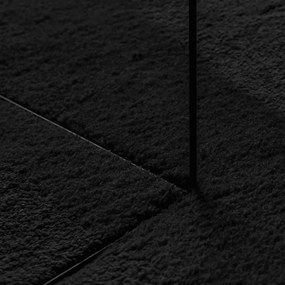 Tapete pelo curto macio e lavável HUARTE 160x230 cm preto